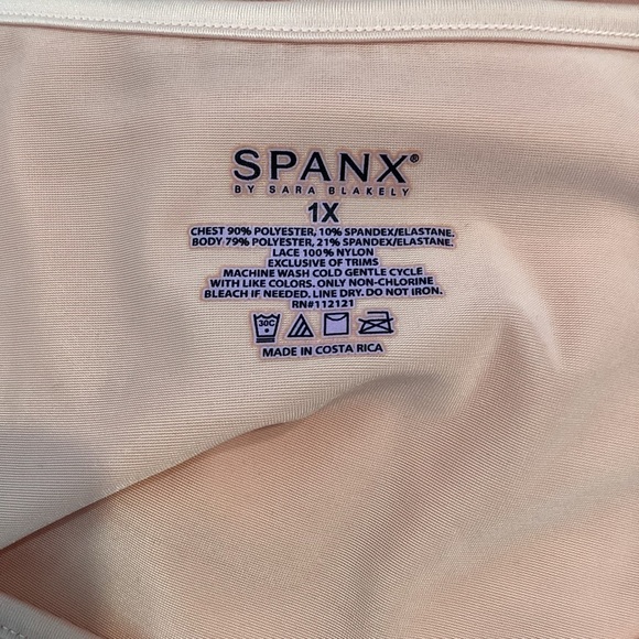 Spanx Hide & Sleek Lace Shaper Top Size 1X Pink - Picture 6 of 6